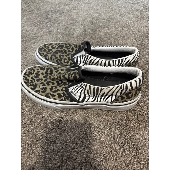 Animal Print Vans Kids Size 3 - Picture 3 of 4